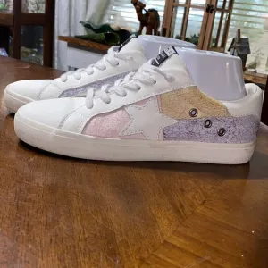 Vintage Havana Free 8.5 Light Taupe multicolor star punk shoes