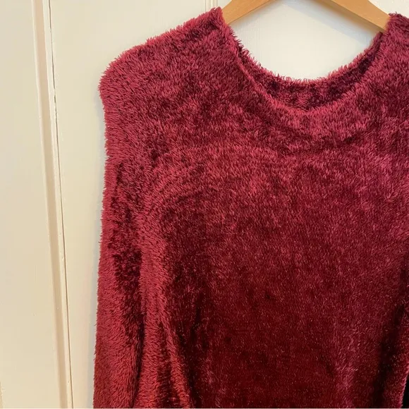 VINTAGE LYNN CHRISTOPHER KNITWEAR Sweater Dress, Handloomed, Pink-Burgundy‎