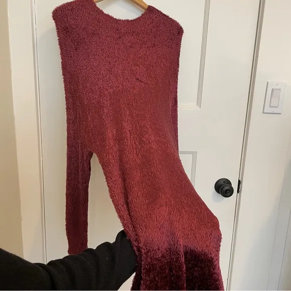 VINTAGE LYNN CHRISTOPHER KNITWEAR Sweater Dress, Handloomed, Pink-Burgundy‎