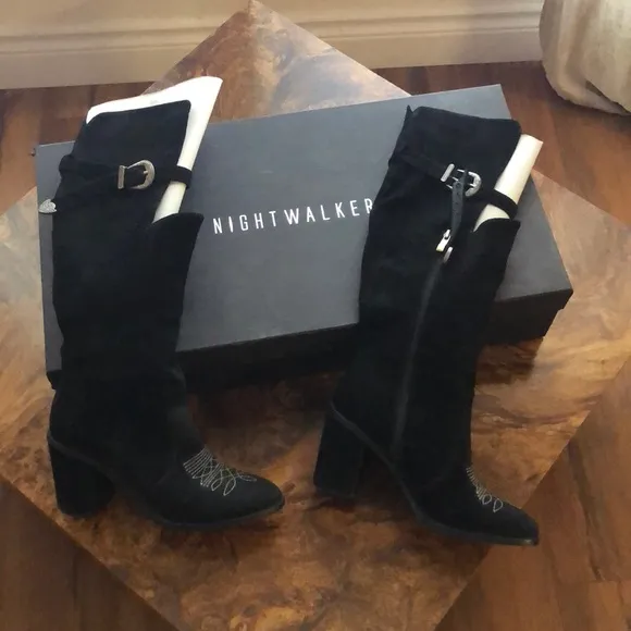 Vintage Nightwalker Esperado Western Suede Boot by Nasty Gal size 9