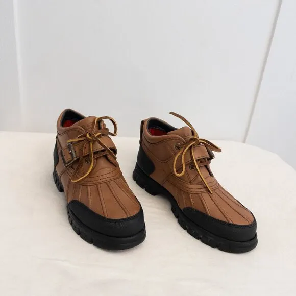 Vintage Polo Sport Ralph Lauren Duck Boots Leather Rubber Sole Hiking 7B
