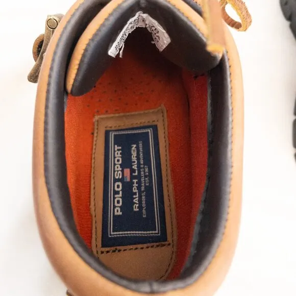 Vintage Polo Sport Ralph Lauren Duck Boots Leather Rubber Sole Hiking 7B