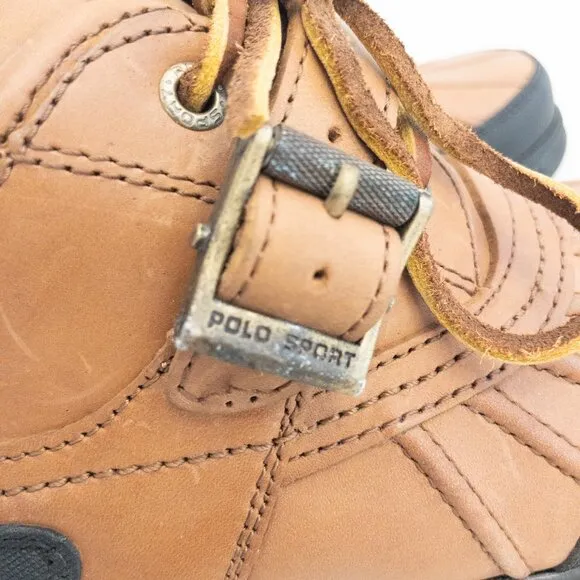 Vintage Polo Sport Ralph Lauren Duck Boots Leather Rubber Sole Hiking 7B