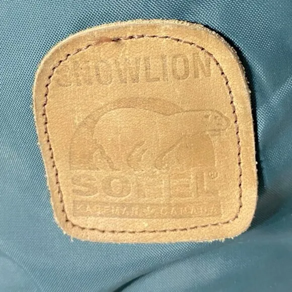 Vintage Sorel Snowlion Green Mid Calf Insulated Winter Boots Snow Boots 8