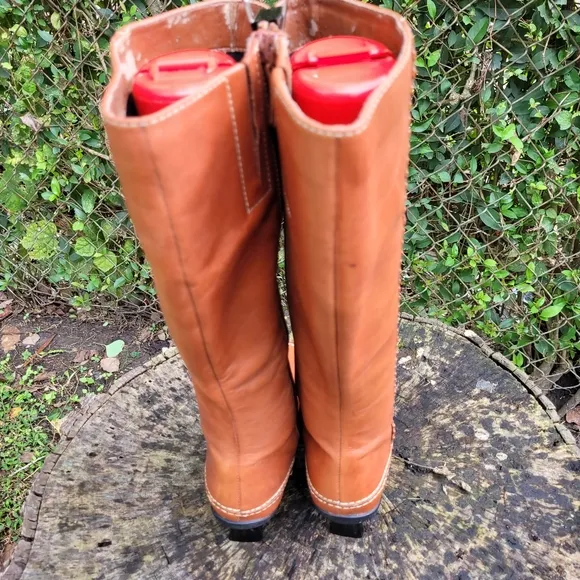 Vintage Women Brown Leather Boots Size 6.5/Women K