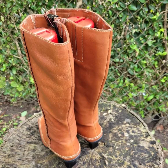 Vintage Women Brown Leather Boots Size 6.5/Women K