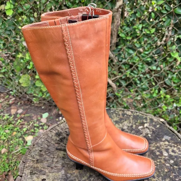 Vintage Women Brown Leather Boots Size 6.5/Women K