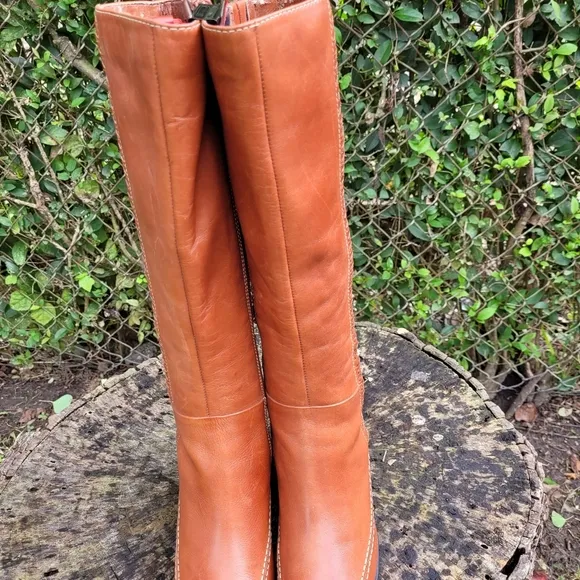 Vintage Women Brown Leather Boots Size 6.5/Women K