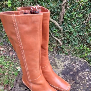 Vintage Women Brown Leather Boots Size 6.5/Women K