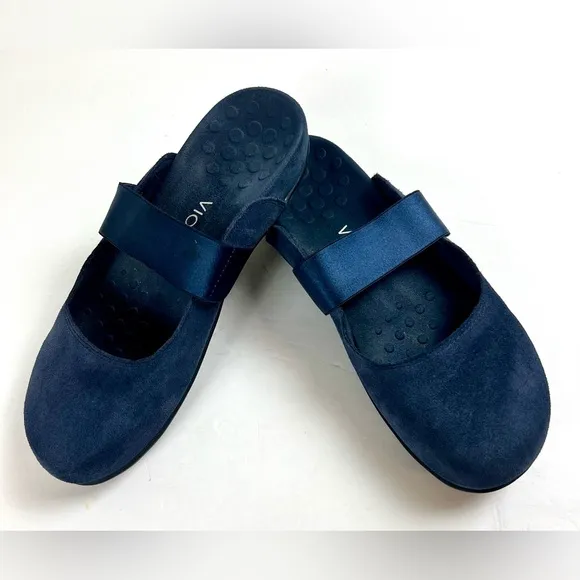 Vionic Blue Laurel Mules