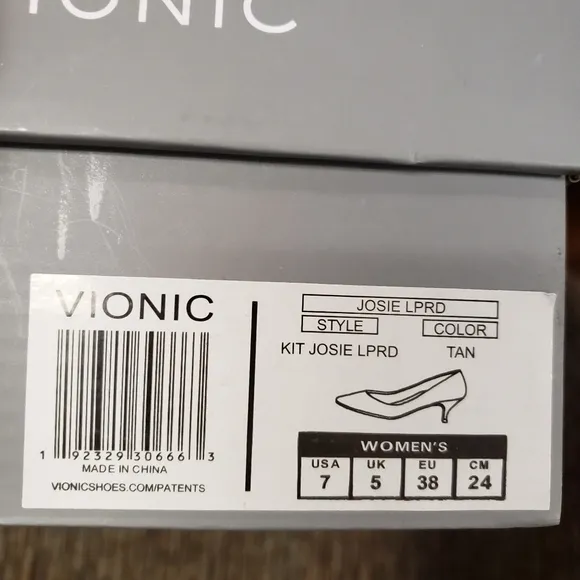Vionic Josie Leopard Print Leather Shoes size 7