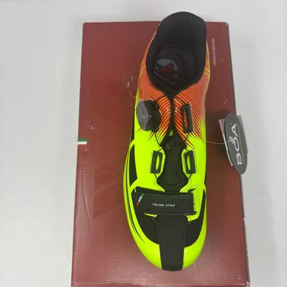 Vittoria Cycling Shoes 39.5 Women's 8.5-9 Men's 7-7.5 Yellow Fusion 2‎ BOA