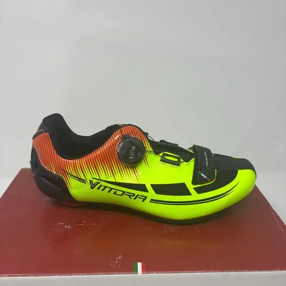 Vittoria Cycling Shoes 39.5 Women's 8.5-9 Men's 7-7.5 Yellow Fusion 2‎ BOA