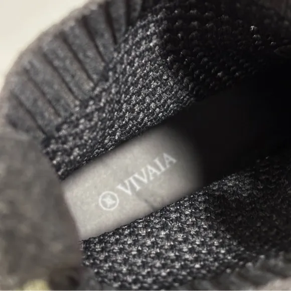 VIVAIA Melissa Lace Gray Square-Toe Perforated Knit Pull On Heeled Ankle Boots