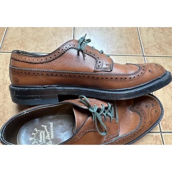 VTG Hanover Mens Sz 9B LB Sheppard Longwing Blucher Oxford Shoes Leather USA