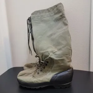 VTG US Military Green Canvas Mukluk‎ Extreme Cold Weather Arctic Boots N-1B Sz S