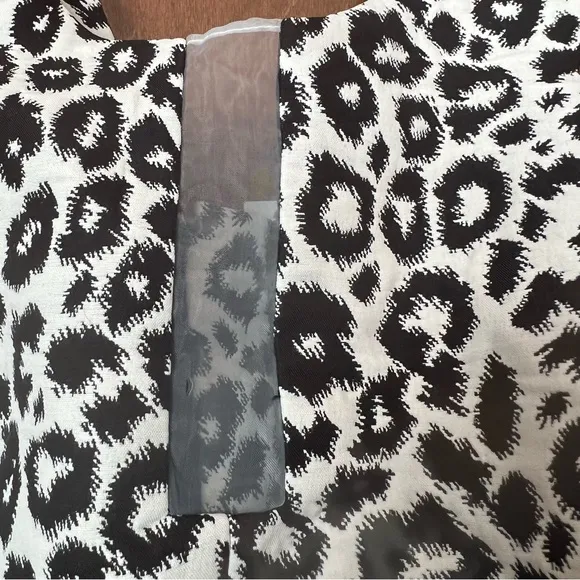 W118 by Walter Baker Leopard Print Black and Cream Dress NWT Sz Large Ret $218
