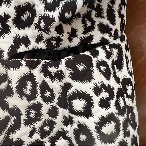 W118 by Walter Baker Leopard Print Black and Cream Dress NWT Sz Large Ret $218