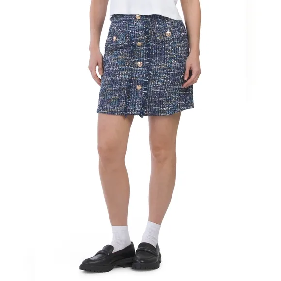 Walter Baker Iliana Skirt in Aurora Tweed – Size 12 – NWT