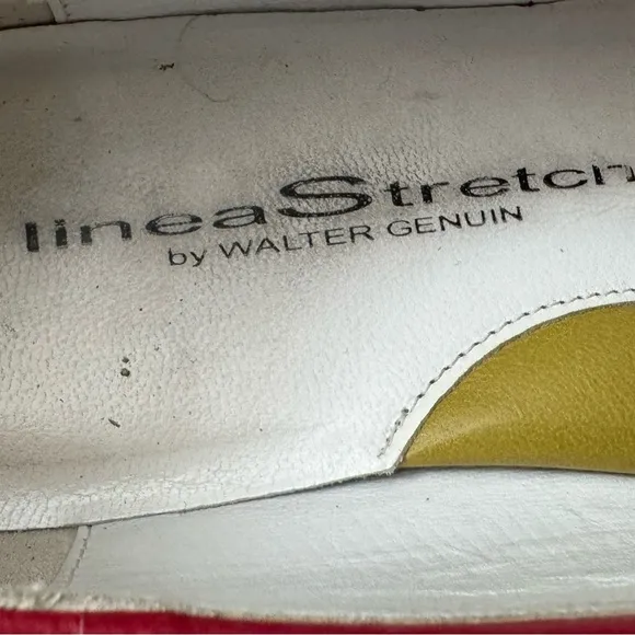 WALTER GENUIN Women SlipOn Leather Linea Stretch Italy White Golf Shoes-Size 6.5