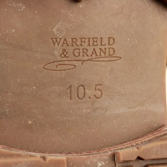 Warfield Grand Leather Boots Porter Cap Toe Mens 10.5 Brown Dress Casual