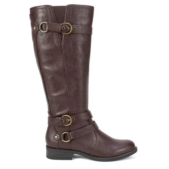 White Mountain Loyal Wide Calf Tall Women's Boots Brown Size 8 New with Box
