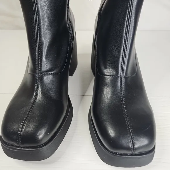 Wild Fable Elegant Knees High Platform Boots  Black New Tall Dress Sizes