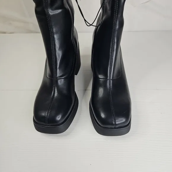 Wild Fable Elegant Knees High Platform Boots  Black New Tall Dress Sizes