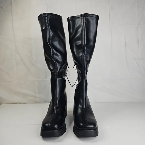 Wild Fable Elegant Knees High Platform Boots  Black New Tall Dress Sizes