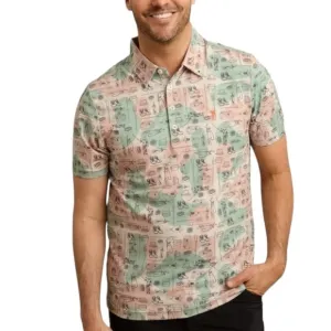 William Murray Golf Spackler’s Shed S/S Polo In Natural Size L NEW SEALED