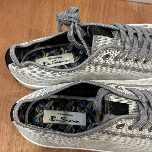 🆕wob Ben Sherman Gray Casual Men's Sneakers, Sz 9