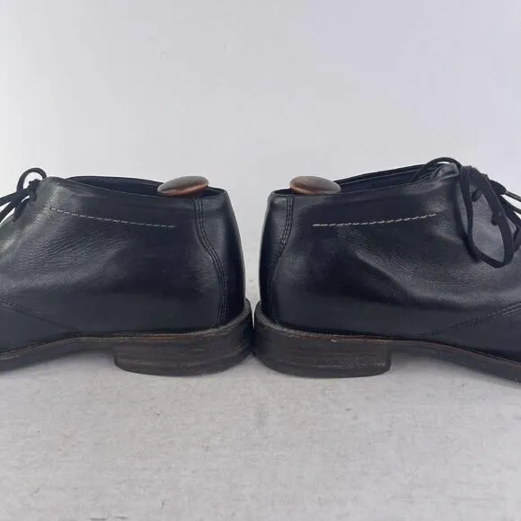 Wolky Men's Black Leather Walking Boot US 9.5 Lace-Up Dress Chukka Boots