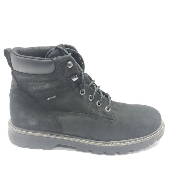 Wolverine Men’s Floorhand Waterproof 6” Work Boots Black, Size 13 M