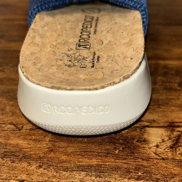 Women's Arcopedico Pantanal Denim Sandals EUR 36/ US 5 Slip On Comfort Shoes