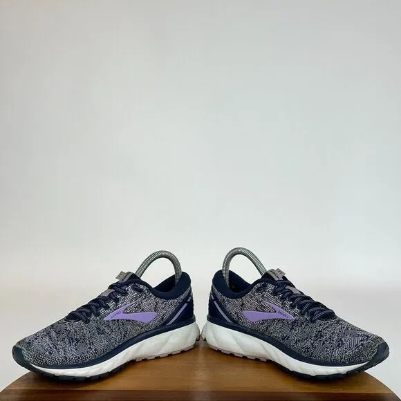 Womens Brooks Ghost 11 Blue Gray Athletic Running Sneakers‎ Shoes Size 7 B GUC