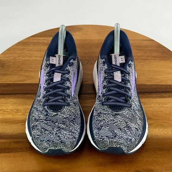 Womens Brooks Ghost 11 Blue Gray Athletic Running Sneakers‎ Shoes Size 7 B GUC