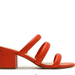 Women’s Leather Sandal Schutz with Dust Bag NIB 8.5 Heel Shoes NWT