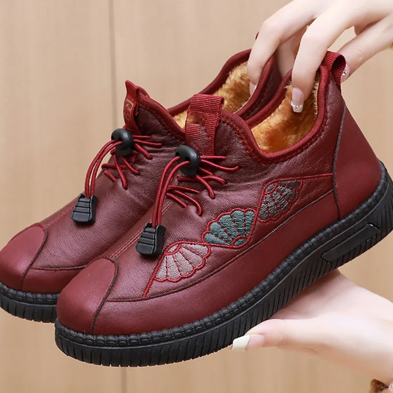 Women's Slip-On Winter Shoes for Middle-Aged