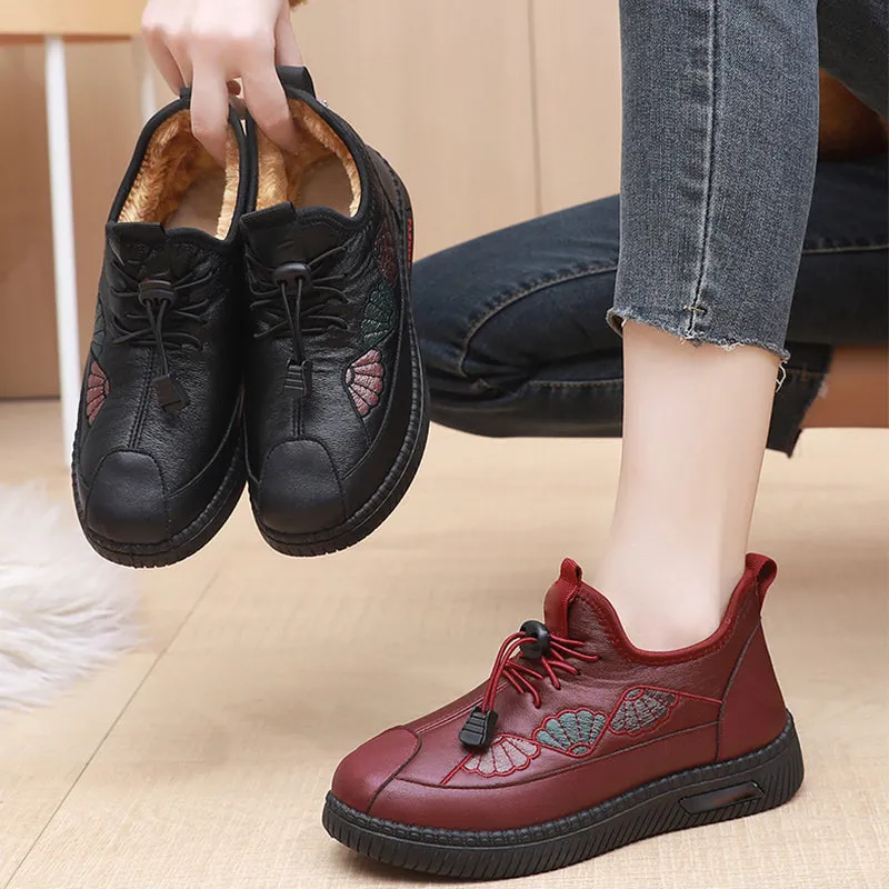 Women's Slip-On Winter Shoes for Middle-Aged