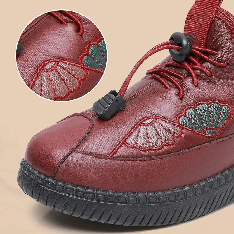 Women's Slip-On Winter Shoes for Middle-Aged