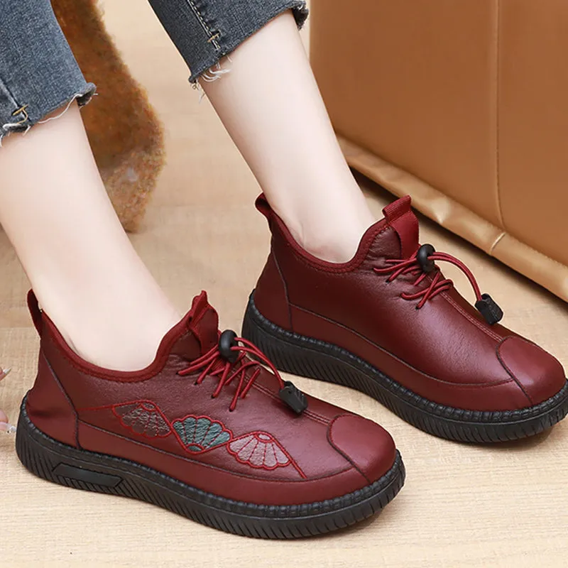 Women's Slip-On Winter Shoes for Middle-Aged