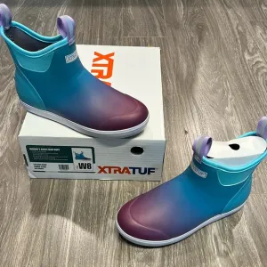 XTRATUF Ankle Deck Boot Blue Aurora Size 8 NEW
