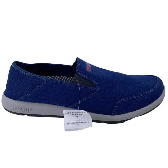 Xtratuf Sheng Fu 2017 Blue Canvas Slip on Casual Deck Shoes Mens Size 9