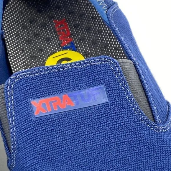 Xtratuf Sheng Fu 2017 Blue Canvas Slip on Casual Deck Shoes Mens Size 9