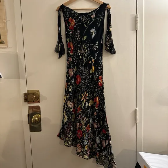Y2K Rare Rene Derhy Fairy Dress Floral Sequins Small