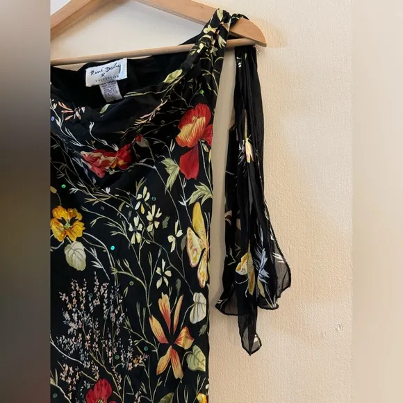 Y2K Rare Rene Derhy Fairy Dress Floral Sequins Small