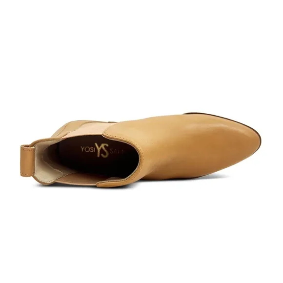 Yosi Samra Melissa Chelsea Boot in Tan Leather