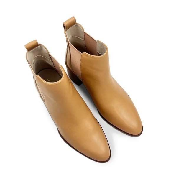 Yosi Samra Melissa Chelsea Boot in Tan Leather