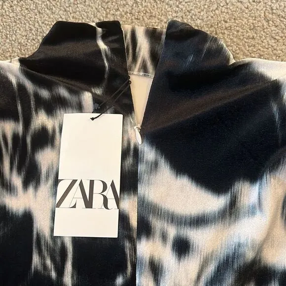 Zara black and white dress. New. Size S.