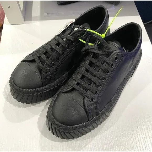 ZARA‎ Men's Black LEATHER RUBBER SOLES Lace-Up Sneaker 40